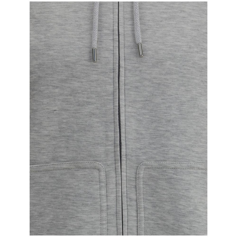 Brunello Cucinelli Gray Cotton Hoodie