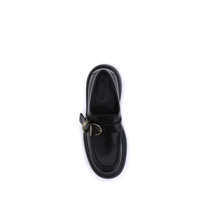 Tod's Black Rubber Platform Loafers