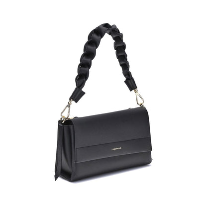 Coccinelle Black Calf Leather Bos Taurus Shoulder Bag Coccinelle