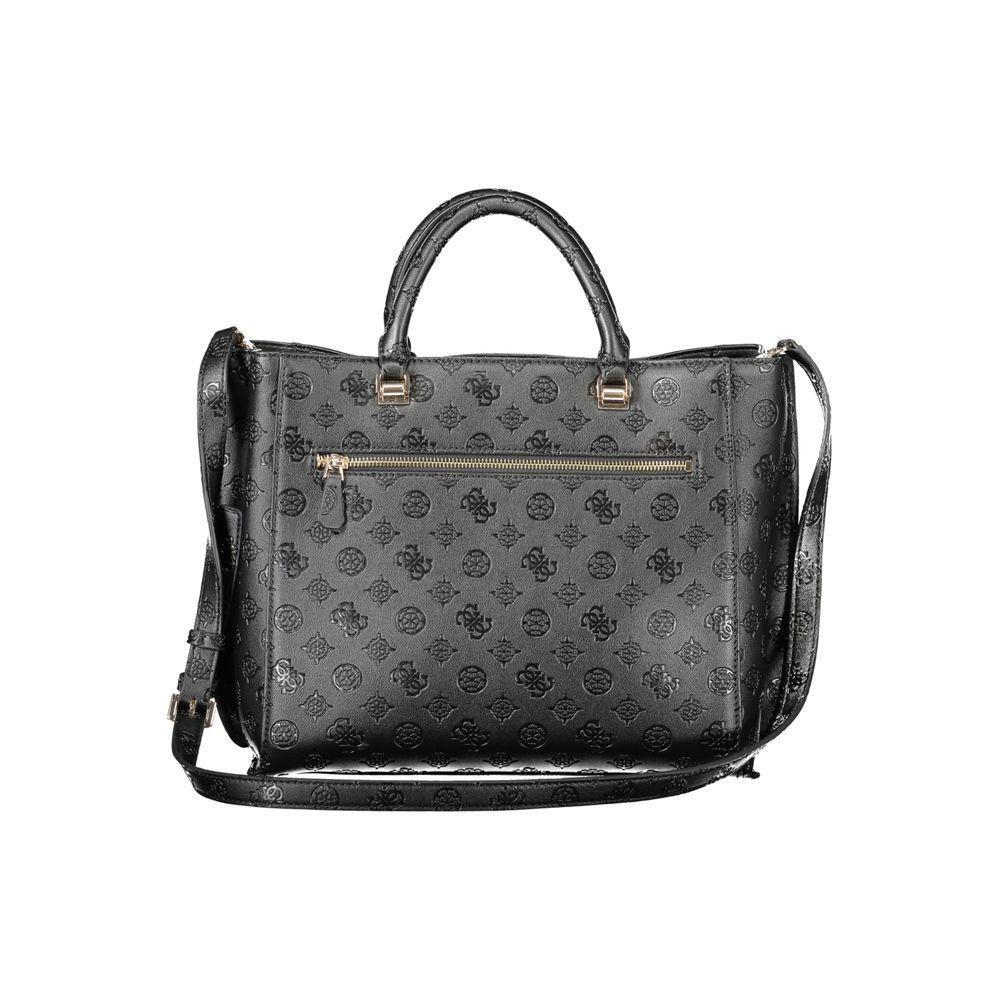 Front view with bag zipped and handles upright.