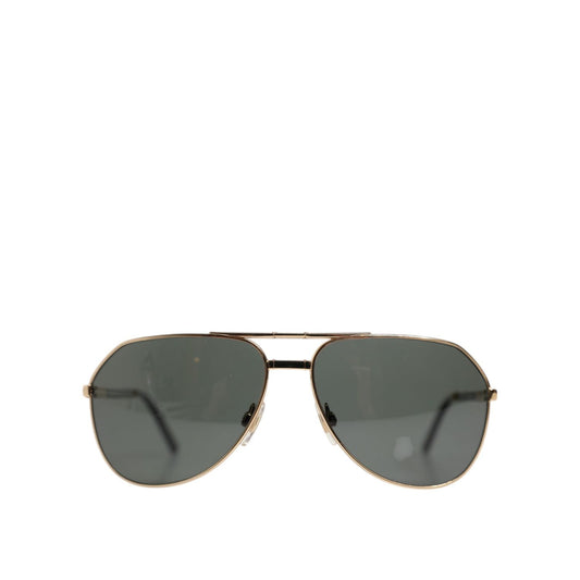 Dolce & Gabbana Gold DG2106K Pilot Frame Tinted Lens Polarized Sunglasses