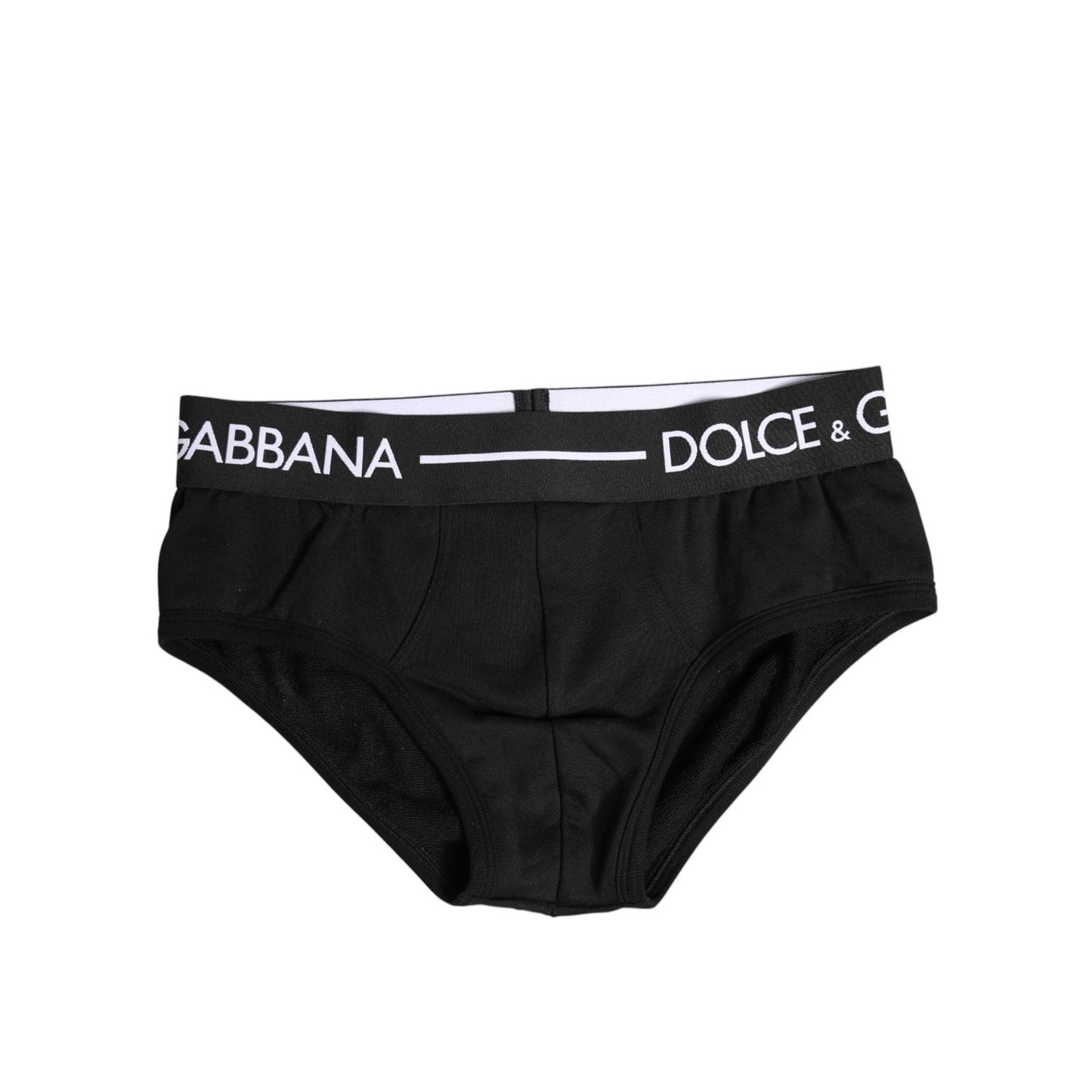 Dolce & Gabbana Black Cotton Stretch Regular Brief Underwear