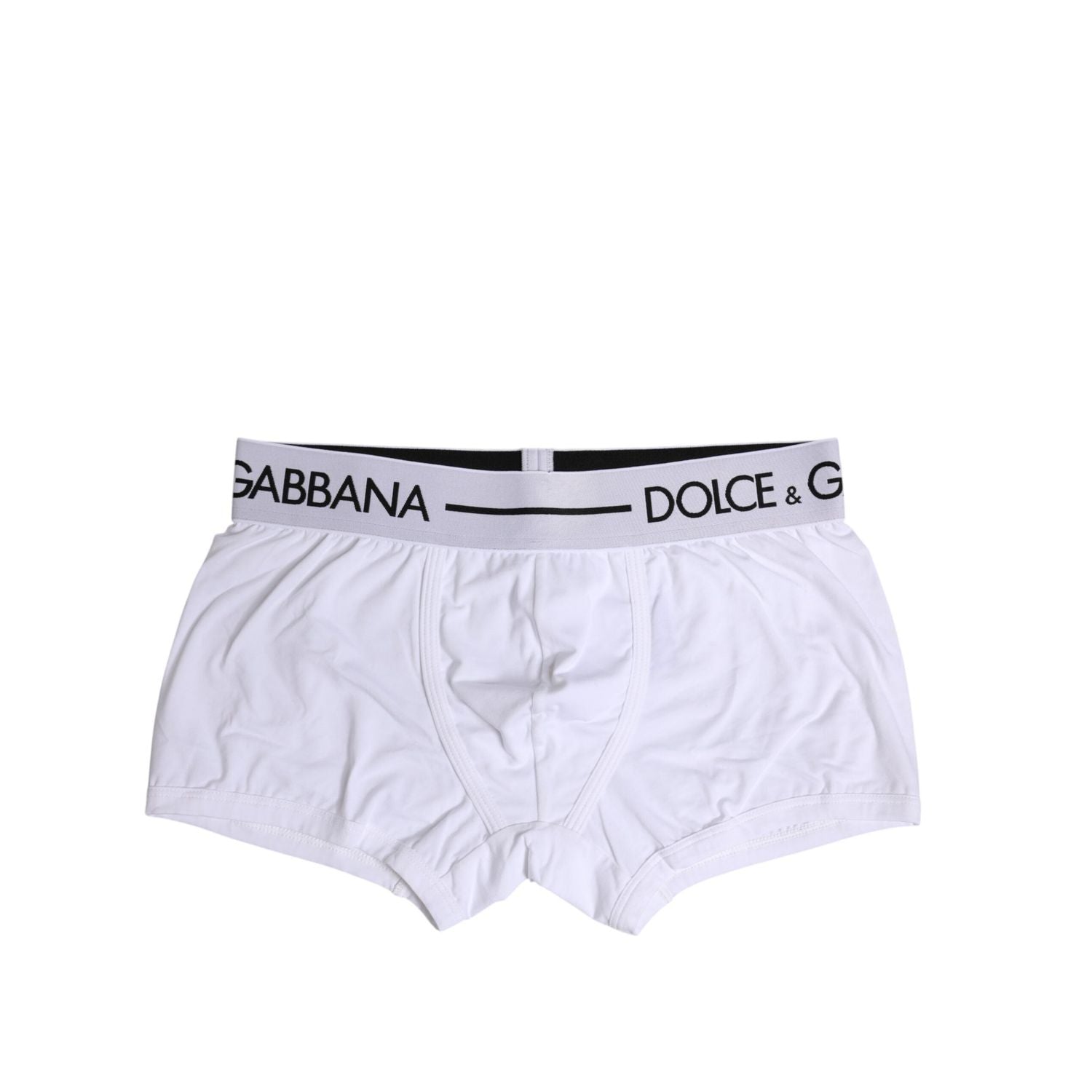 Dolce & Gabbana White Cotton Stretch Regular Boxer Underwear