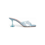 Amina Muaddi Lupita Glass Pvc Denim Mules AM-8783079407828-EU36/US6