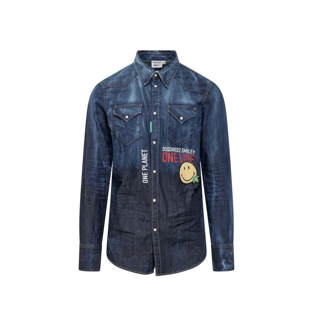 Dsquared² Blue Denim Shirt