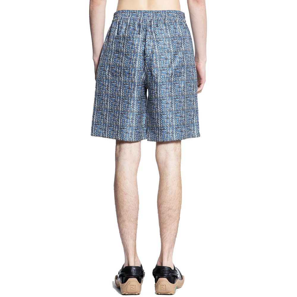 Fendi Blue Silk Shorts