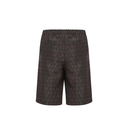 Valentino Brown Silk Shorts