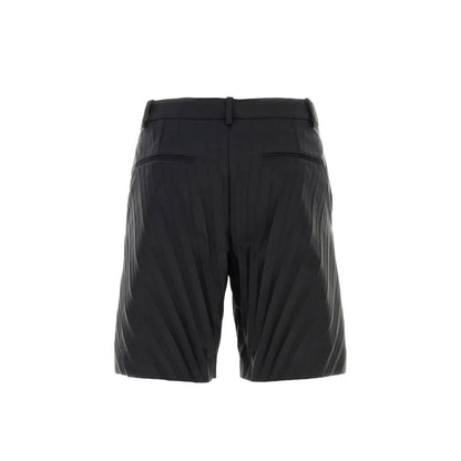 Valentino Black Nylon Bermuda Shorts