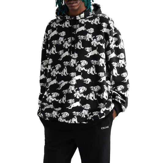 Celine Hooded Printed Dogs Sweatshirt CE-8736316063956-S