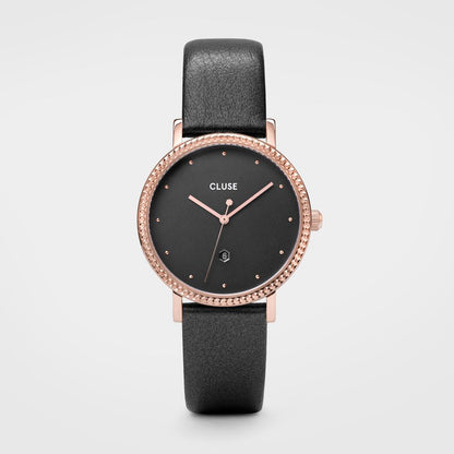 Cluse Gray Leather Dress Watch