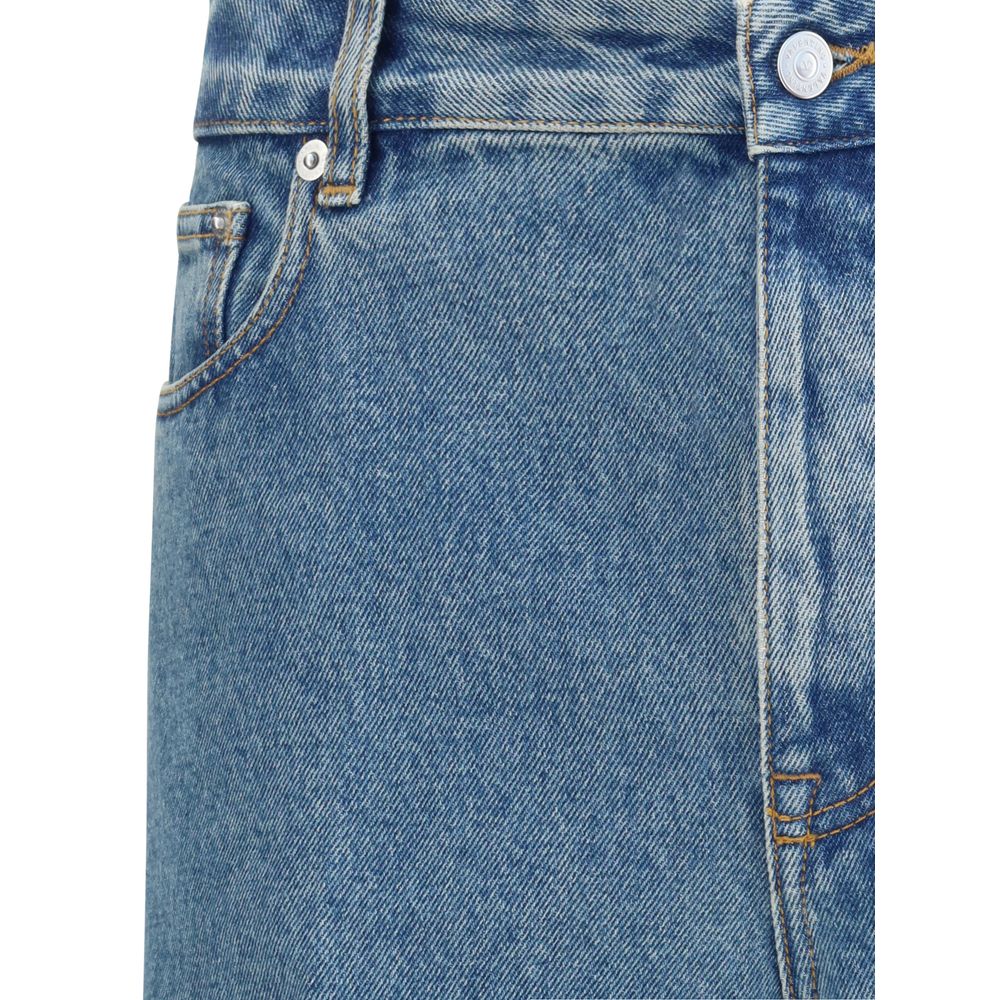 Valentino Blue Cotton Straight-Leg Jeans