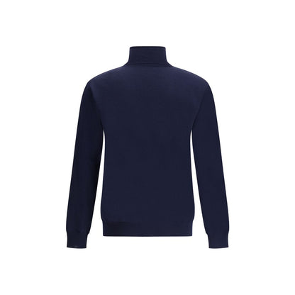 Valentino Blue Fleece Wool Turtleneck