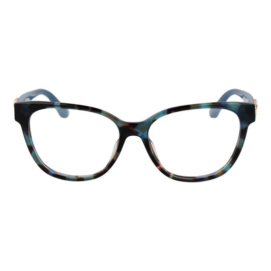 Guess Blue Women Glasses Frame in acetate material, full-rim butterfly style with demo lenses, frame size 54-15-140. Includes branded case.