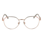 Guess Rose Gold Women Glasses Frame in full-rim metal, square style with demo lenses, includes branded case, size 53-16-140, spring hinge.