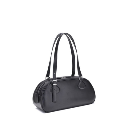 Courrèges Black Calf Leather Bos Taurus Shoulder Bag