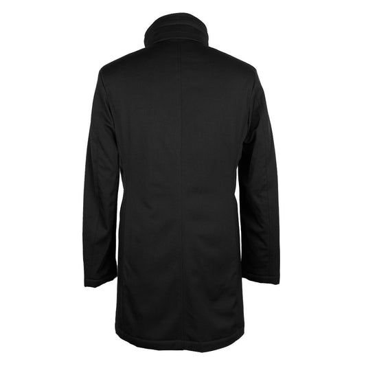 Made in Italy Black Wool Jacket LO-11372-IT46 | S