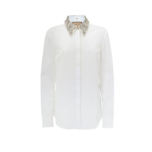 Gucci White Cotton Shirt GU-9850666-IT44|L