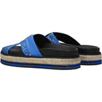 Kenzo Blue Fabric Slippers Sandals