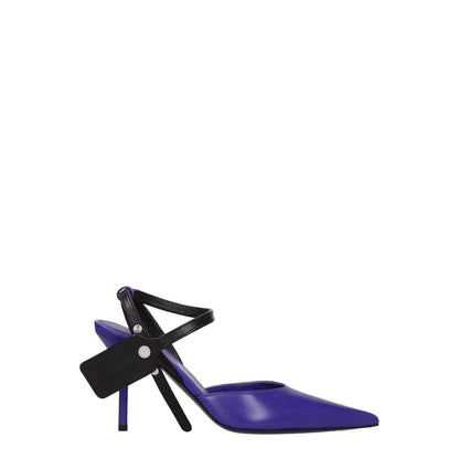 Off-White Purple Leather High Heel Pumps