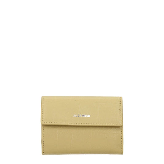 Jil Sander Yellow Leather Wallets