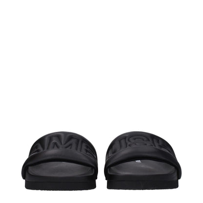 Ambush Black Leather Slippers