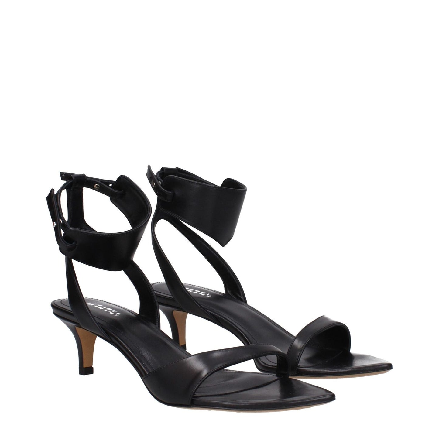 Isabel Marant Black Leather Flat Sandals