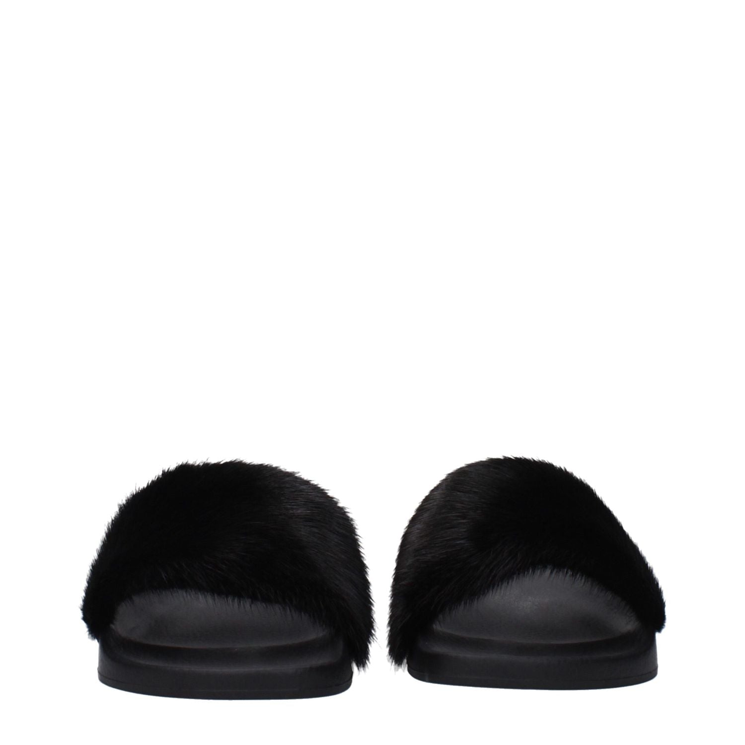 Givenchy Black Cotton Slippers