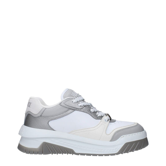 Versace White Leather Chunky Sneakers Versace
