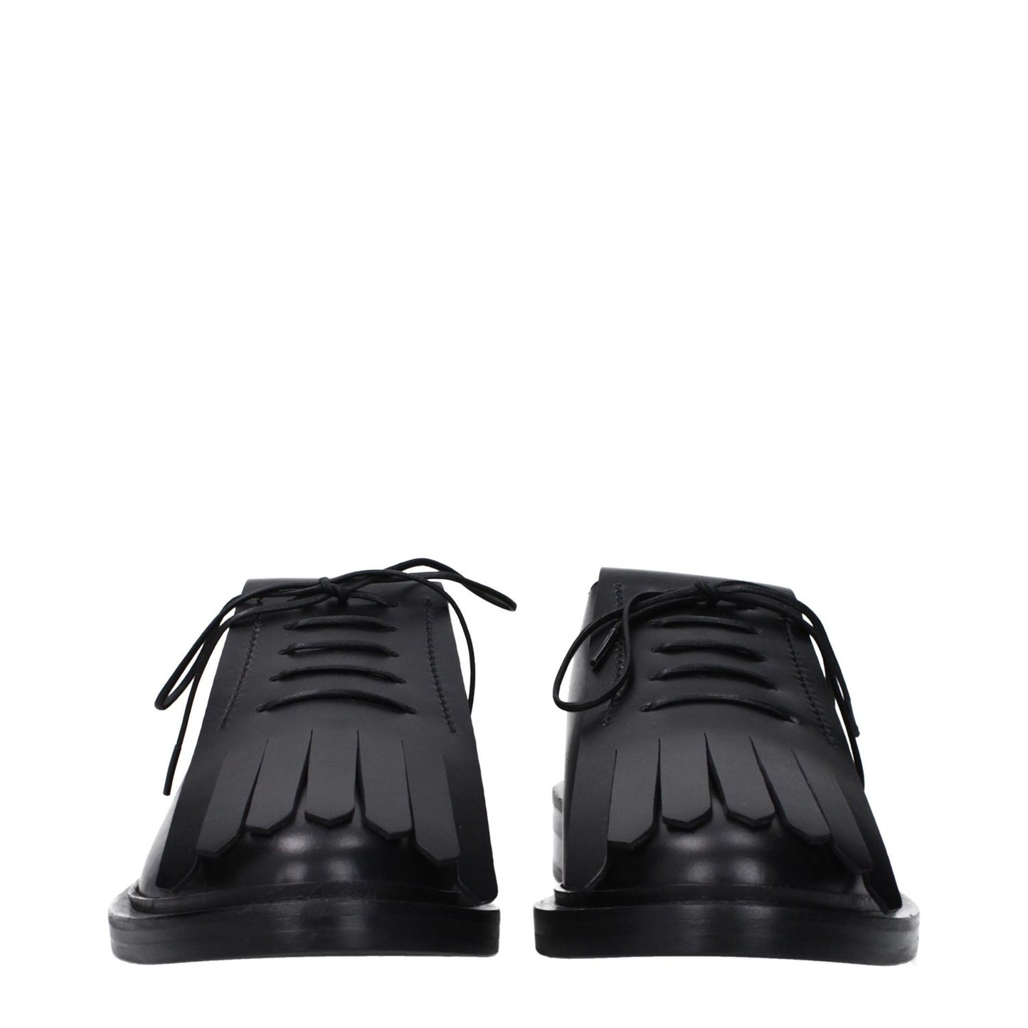 Max Mara Black Leather Oxfords And Derbies