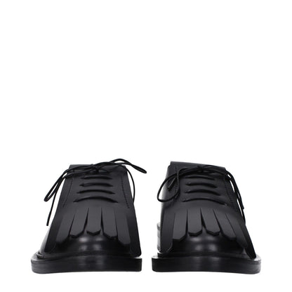 Max Mara Black Leather Oxfords And Derbies
