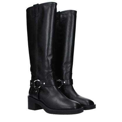 Stuart Weitzman Black Leather Boots