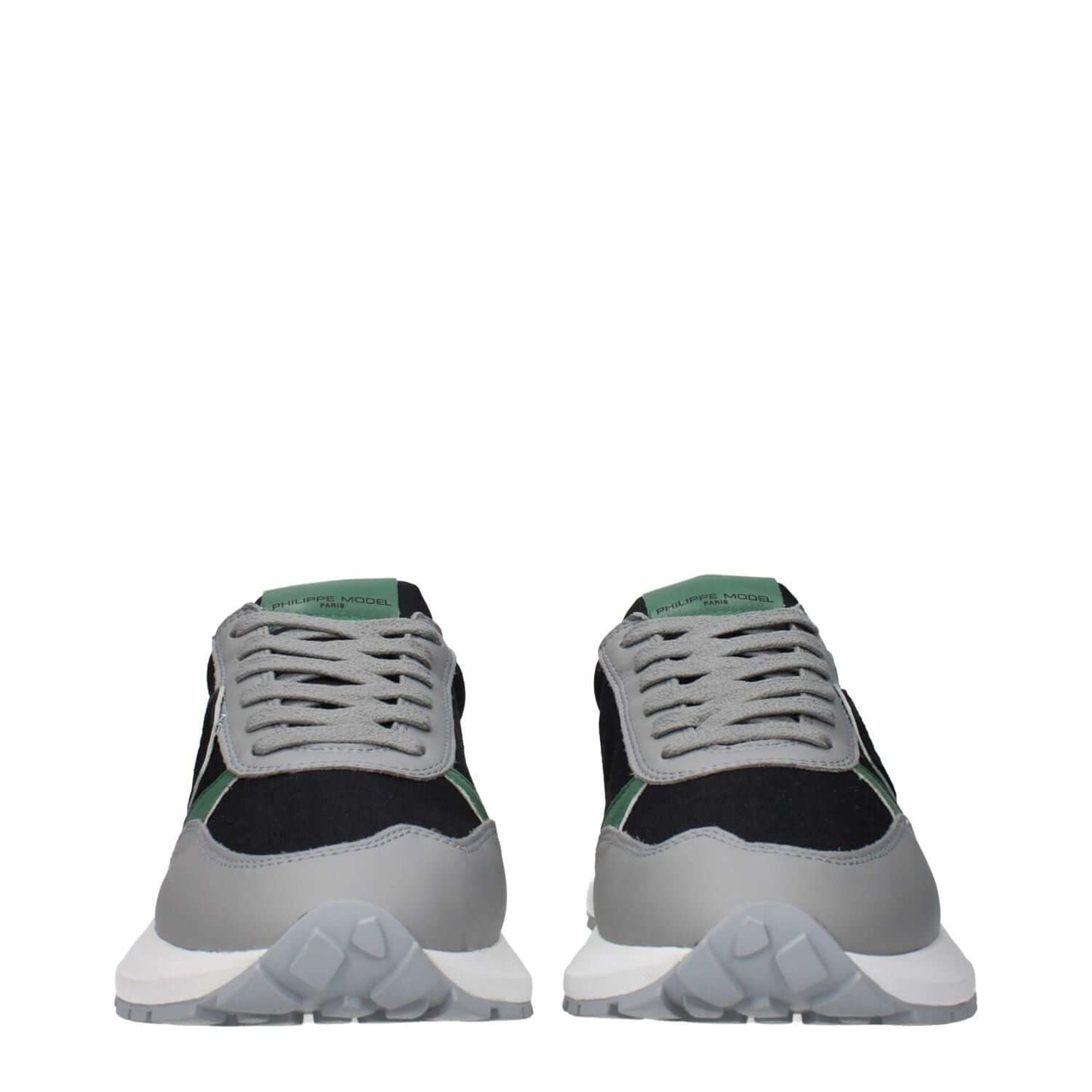 Philippe Model Black Fabric Athletic Sneakers