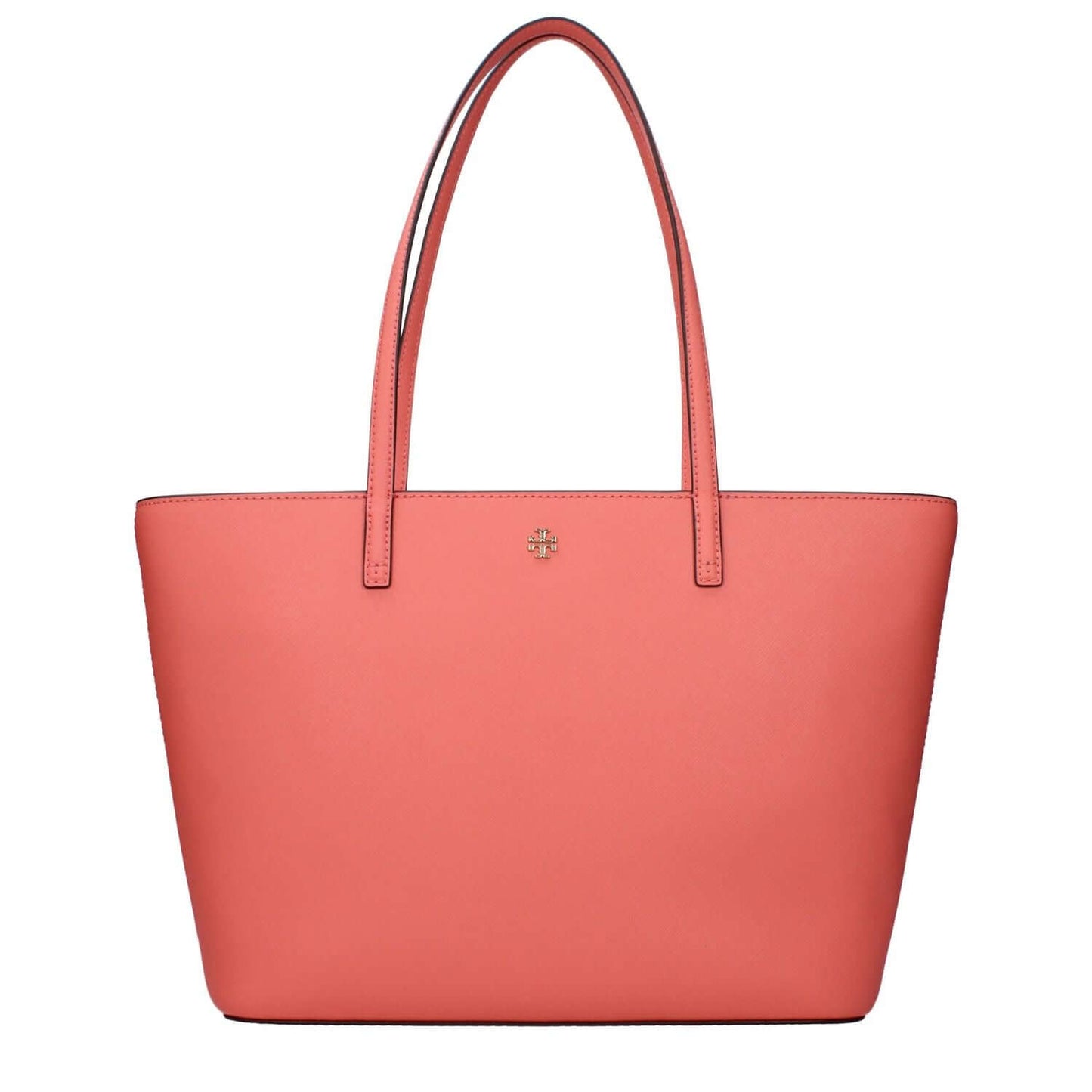 Tory Burch Pink Leather Shoulder Bag with front logo and adjustable strap, product code F83365.