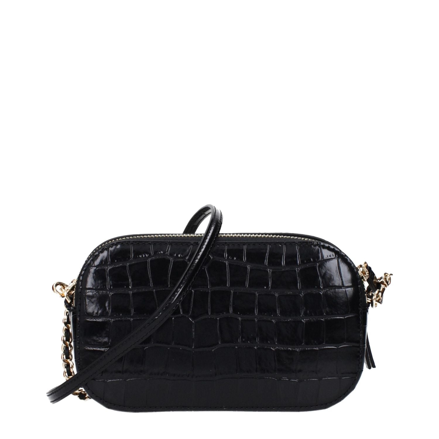 Front view with bag zipped and handles upright.