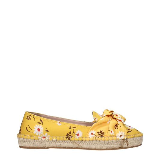 Miu Miu Yellow Fabric Espadrilles