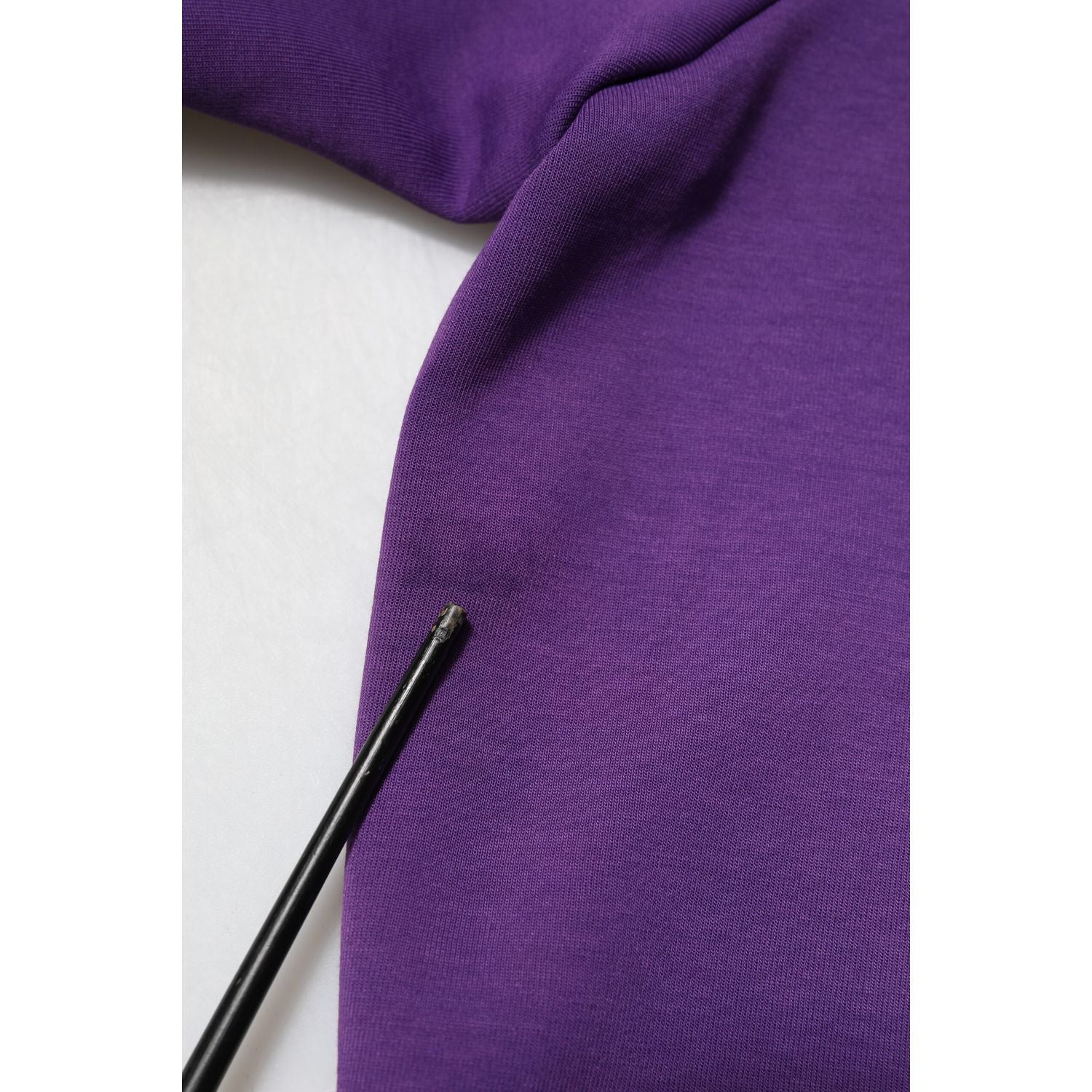 Dolce & Gabbana Purple Floral Print Cotton Long Sleeves Top