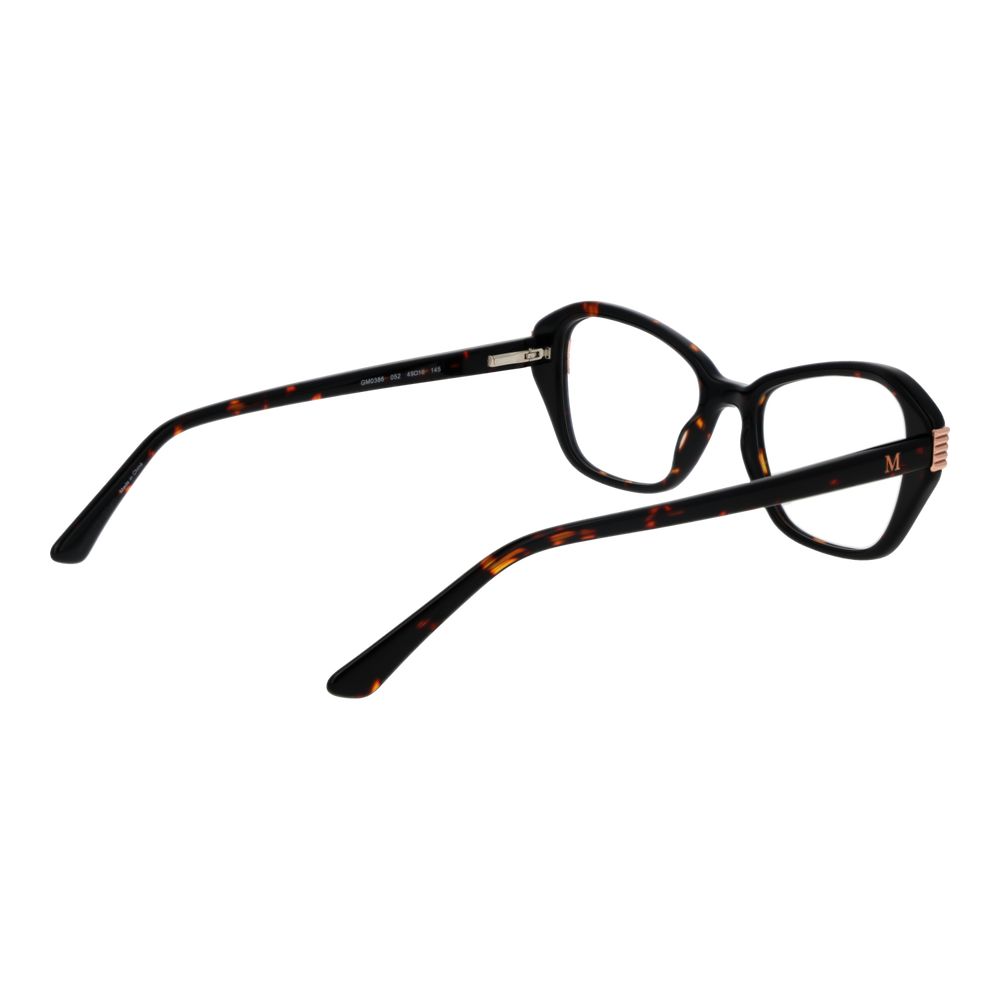 Marciano by Guess Brown Women Glasses Frame, full-rim acetate cat eye with demo lenses, includes branded case.
