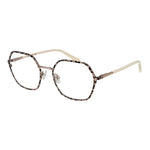 Leopard print women's glasses frame with geometric design and full-rim style for a trendy look.