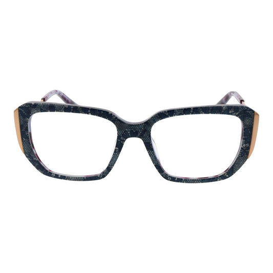 Marciano by Guess Multicolor Women Glasses Frame, trapezium shape, full-rim acetate with demo lenses, includes branded case.
