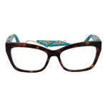 Guess Brown Women Glasses Frame with acetate full-rim style, demo lenses, spring hinge, and rectangle shape.
