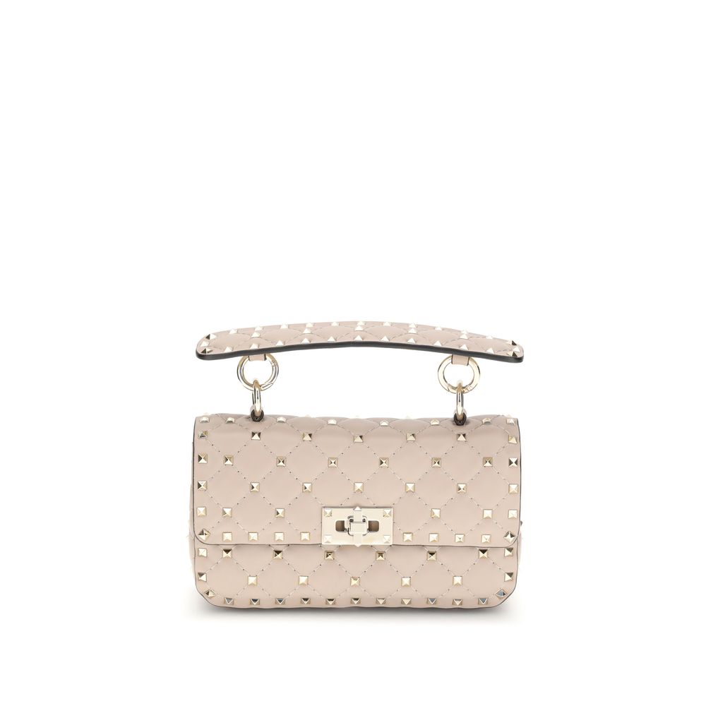Valentino Garavani Multicolor Calf Leather Bos Taurus Handbag with rockstuds, elegant designer piece and distinctive closure.