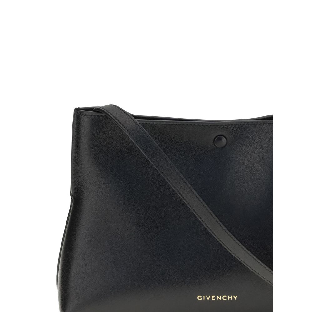 Givenchy Black Calf Leather Bos Taurus Clutch Bag with gold logo and removable strap, AW25 accessory