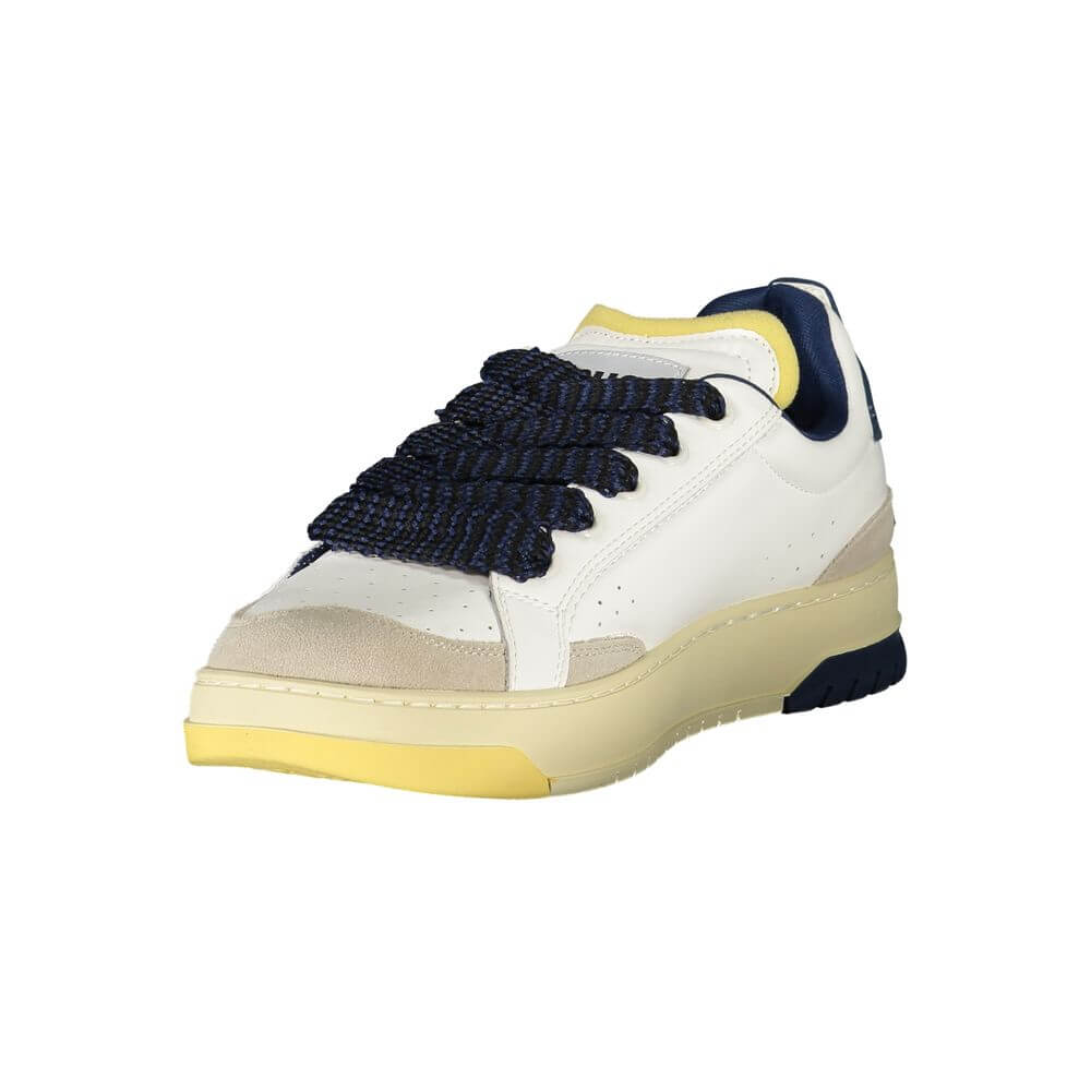 Blauer White Polyester Sneaker