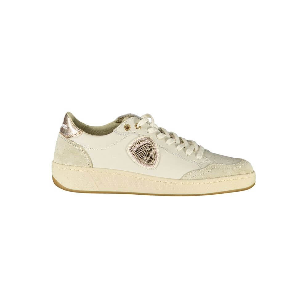 Blauer White Leather Women Sneaker