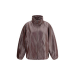 Magda Butrym Oversized leather Jacket MA-133725BURGUNDY-IT36 | XS