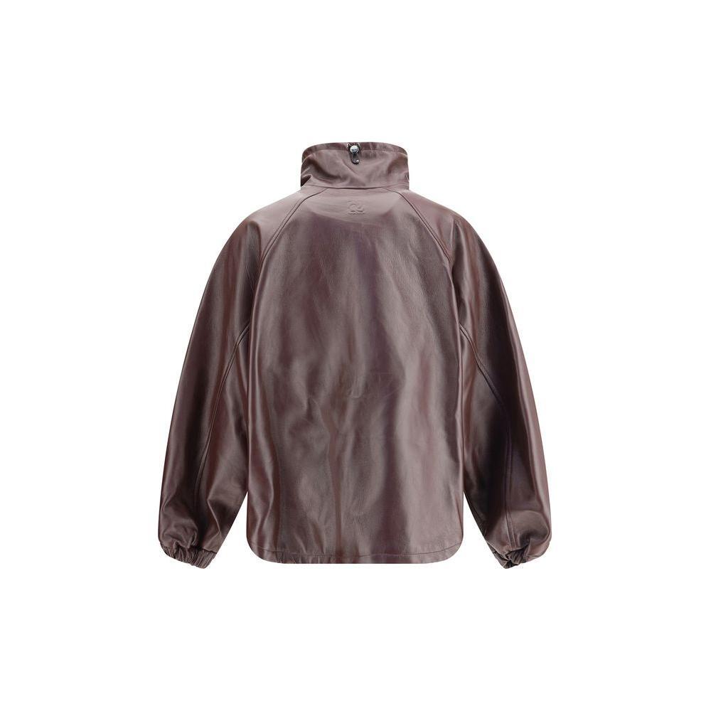 Magda Butrym Oversized leather Jacket MA-133725BURGUNDY-IT36 | XS