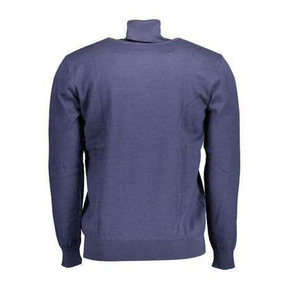 U.S. POLO ASSN. Blue Cotton Men's Turtleneck Sweater