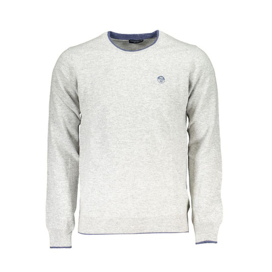 North Sails Gray Fabric Sweater NO-23351-3XL