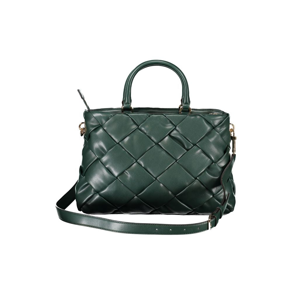 Front view with bag zipped and handles upright.