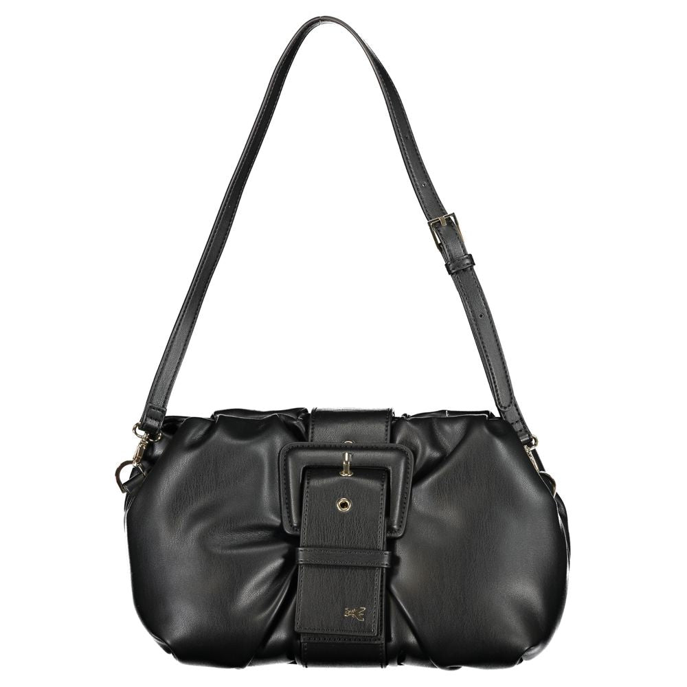Front view with bag zipped and handles upright.